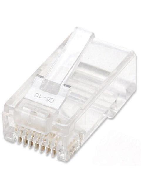 INTELLINET BOTE PARA PLUG RJ-45 CAT5E UTP SOLIDO TRANSPARENTE 100 PIEZAS