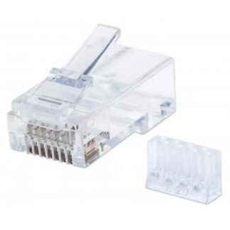 INTELLINET CONECTOR RJ-45 PARA CABLE CAT6 UTP TRANSPARENTE 90 PIEZAS