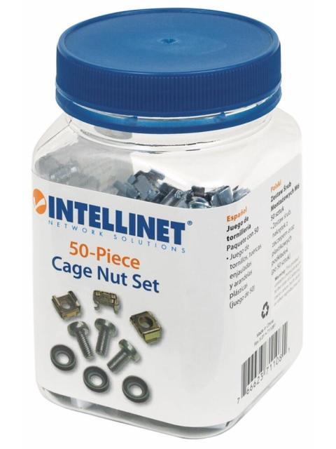 INTELLINET PAQUETE DE TORNILLOS M6 Y TUERCAS ENJAULADA 50 JUEGOS - Image 3