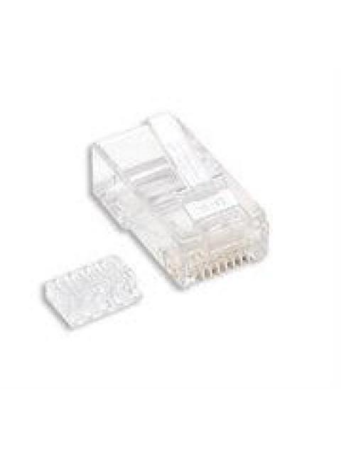 INTELLINET PLUG RJ-45 CAT6 UTP SOLDIDO BOTE CON 100 PIEZAS TRANSPARENTES