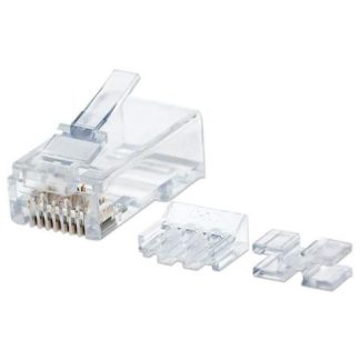INTELLINET PLUG RJ-45 CAT6A UTP SOLIDO BOTE CON 80 PIEZAS TRANSPARENTES