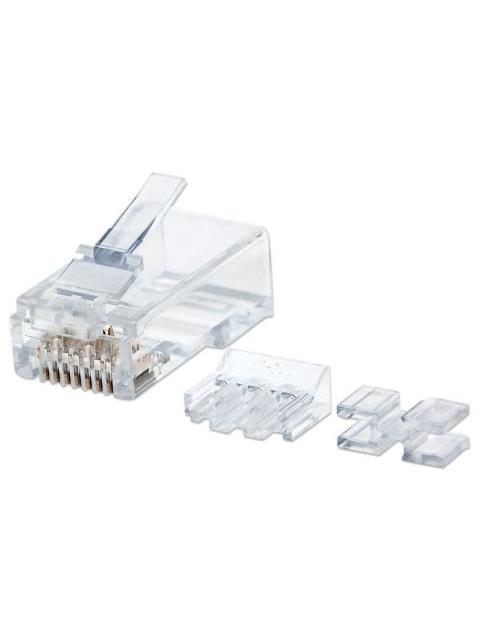 INTELLINET PLUG RJ-45 CAT6A UTP SOLIDO BOTE CON 80 PIEZAS TRANSPARENTES