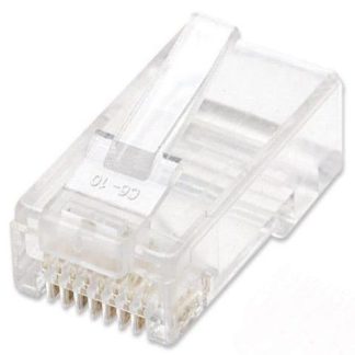 INTELLINET PLUGS MODULARES RJ-45 CATE5E BOTE CON 100 PIEZAS TRANSPARENTES