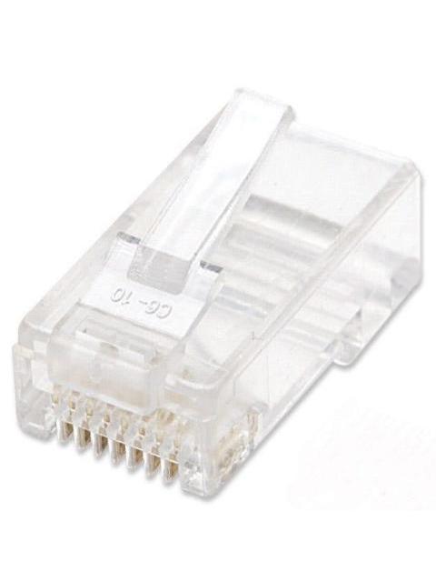 INTELLINET PLUGS MODULARES RJ-45 CATE5E BOTE CON 100 PIEZAS TRANSPARENTES