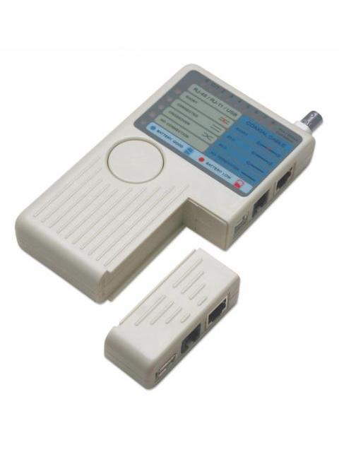 INTELLINET PROBADOR DE CABLES 4 EN 1 RJ-11-RJ-45-USB-BNC
