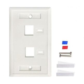 INTELLINET TAPA DE PARED 2 PUERTOS BLANCO