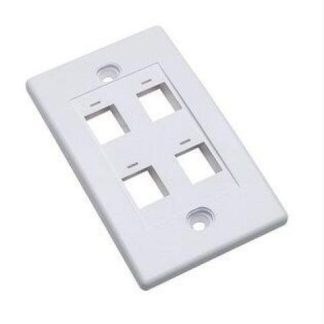 INTELLINET TAPA PARA CAJA (FACEPLATE) 163316 MONTAJE AL RAS 4 SALIDAS BLANCO