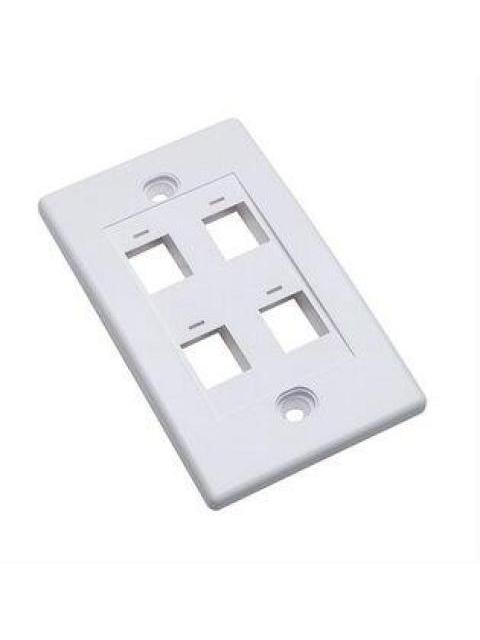 INTELLINET TAPA PARA CAJA (FACEPLATE) 163316 MONTAJE AL RAS 4 SALIDAS BLANCO