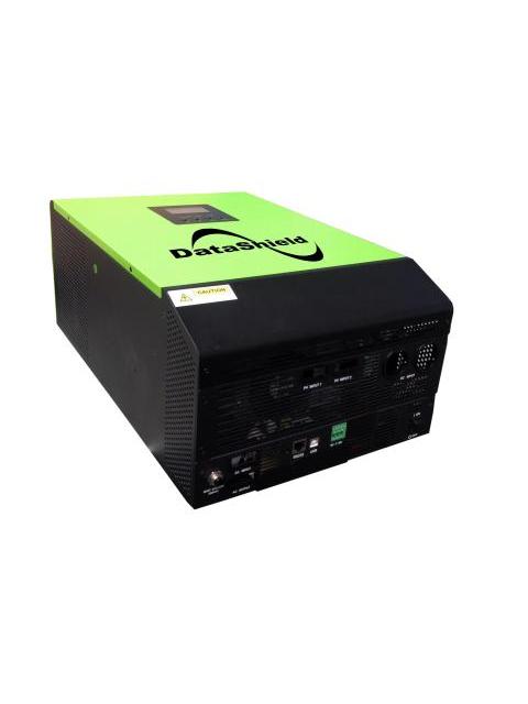 INVERSOR CARGADOR SOLAR HIBRIDO DATASHIELD IN5000 220VCA 50 HZ-60 HZ RED O GENERADOR NEGRO CON VERDE