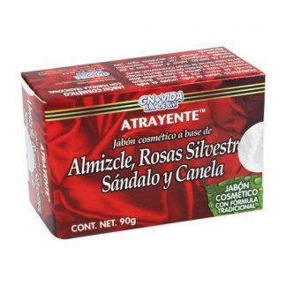 JABON ATRAYENTE-ALMIZCLEROSAS SILVESTRESSANDALO Y CANELA 90GR. GN+VIDA