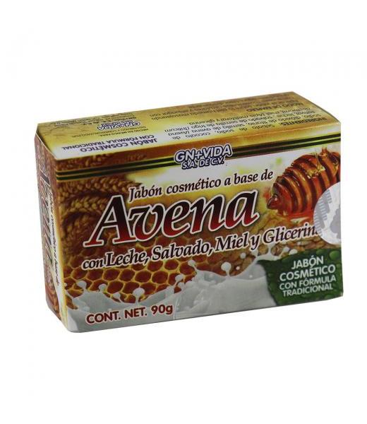 JABON AVENA PLUS CON LECHESALVADOMIEL Y GLICERINA 90GR GN+VIDA