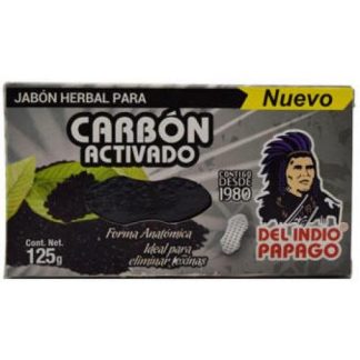 JABON NEUTRO CON CARBON ACTIVADO 120 G DEL INDIO PAPAGO