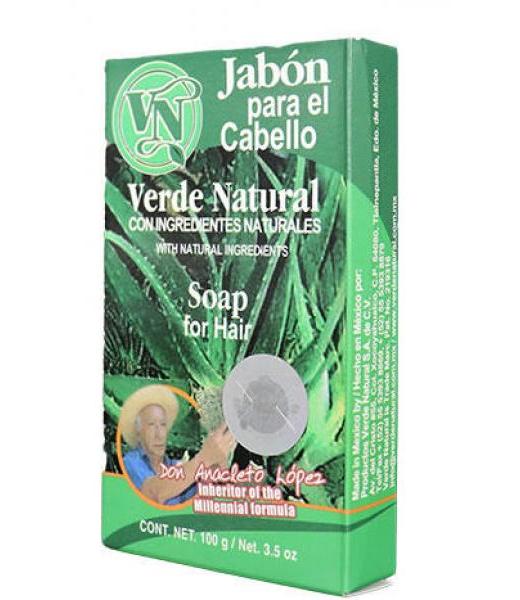 JABON PARA EL CABELLO VERDE NATURAL 100 GR. VERDE NATURAL