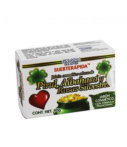 JABON SUERTE RAPIDA-PIRUL ALBAHACA Y ROSAS SILVESTRES 90GR GN+VIDA
