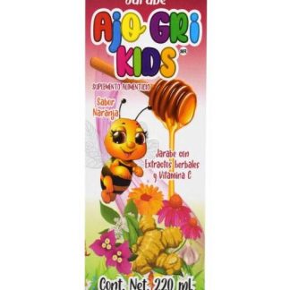 JARABE AJO GRI KIDS NARANJA 220 ML HERBOLARIA SALUDABLE