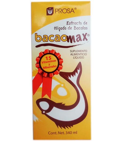 EXTRACTO DE HIGADO DE BACALAO BACAOMAX CONT. 340ML. EXT. HIGADO D PROSA