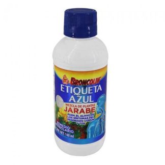 JARABE BRONCOLIN ETIQUETA AZUL MEZCLA DE PLANTAS 140 ML. PARA EL BRONCOLIN