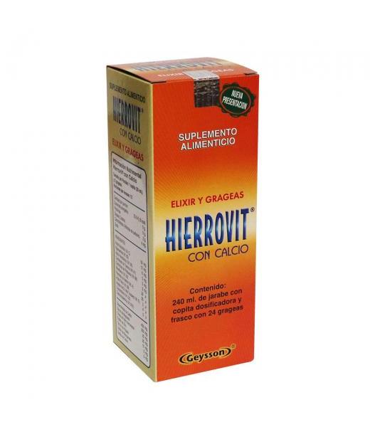 JARABE HIERRO VIT CON CALCIO 240ML. ELIXIR Y GRAGEAS GEYSSON