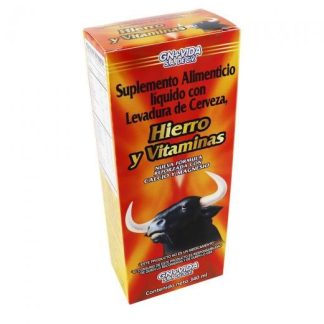JARABE HIERRO VITAMINAS Y MINERALES 340ML. A BASE DE LEVADURA DE GN+VIDA