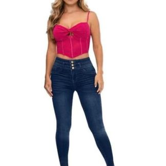 JEANS CINTURA SUPERALTA GRIS FERGINO