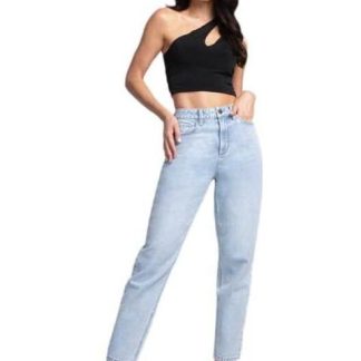 JEANS MOM CINTURA SUPERALTA GRIS SEVEN JEANS