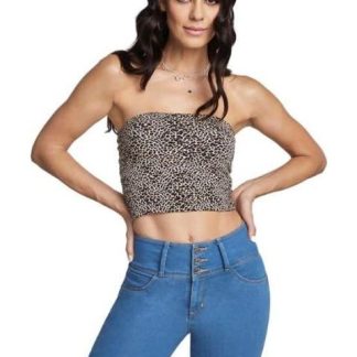 JEANS PUSH UP CINTURA ALTA GRIS SEVEN JEANS