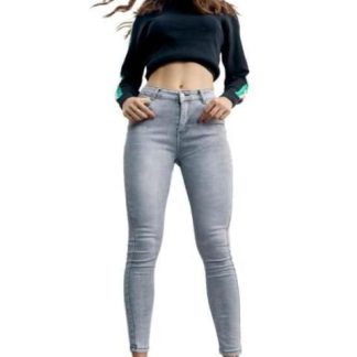 JEANS SUPERSKINNY CINTURA ALTA GRIS ATMOSPHERE DNM