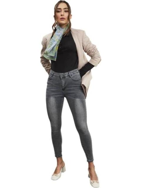 JEANS SUPERSKINNY CINTURA ALTA GRIS ATMOSPHERE DNM