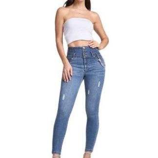 JEANS SUPERSKINNY CINTURA SUPERALTA GRIS SEVEN JEANS