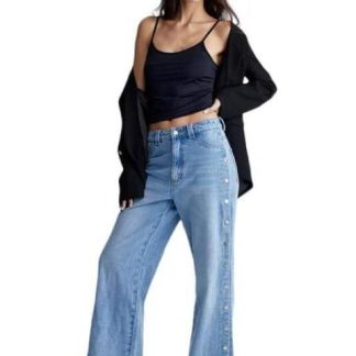 JEANS WIDE LEG GRIS ATMOSPHERE DNM