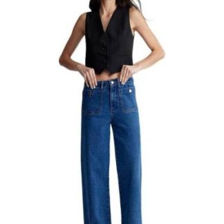 JEANS WIDE LEG GRIS ATMOSPHERE DNM