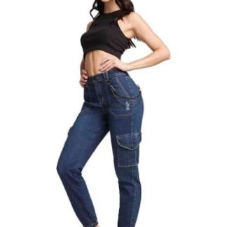 JOGGER CINTURA SUPERALTA GRIS GOODYEAR