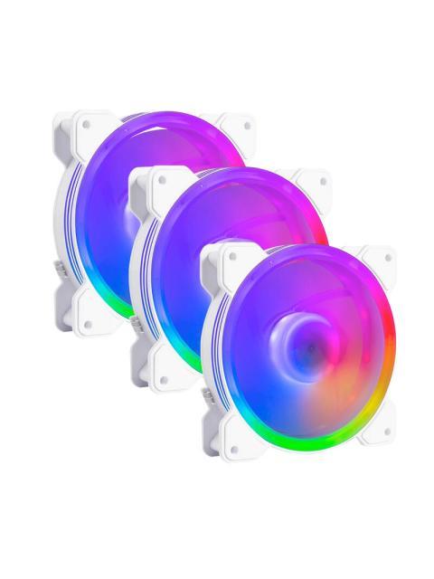 KIT 3 VENTILADORES DE 120MM ARGB BALAM RUSH EOLOX BLAZE EX50KW VELOCIDAD 1500 RPM FLUJO DE AIRE 28.76