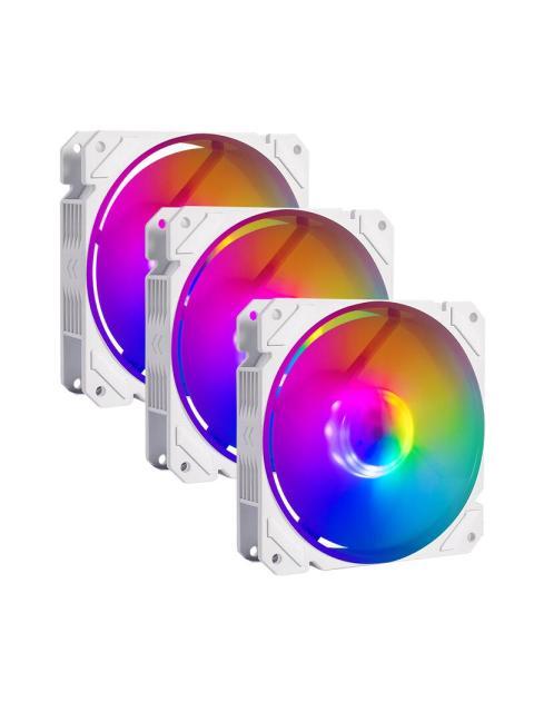 KIT 3 VENTILADORES DE 120MM ARGB BALAM RUSH EOLOX BLAZE EX70KW VELOCIDAD 1200 RPM FLUJO DE AIRE 30.71 CFM