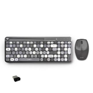 KIT DE TECLADO Y MOUSE ACTECK CREATOR CHIC COLORS MK470 INALAMBRICO USB GRIS (ESPANOL)