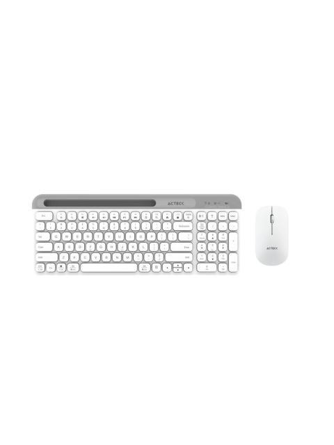 KIT DE TECLADO Y MOUSE ACTECK CREATOR VIRTUOS SILK MK720 INALAMBRICO BLUETOOTH BLANCO (ESPANOL)