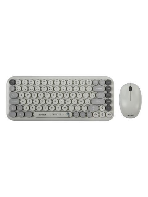 KIT DE TECLADO Y MOUSE ACTECK MK480 INALAMBRICO RF INALAMBRICO GRIS ESPANOL