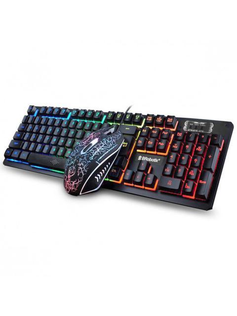 KIT DE TECLADO Y MOUSE BROBOTIX 458977 ALAMBRICO USB NEGRO
