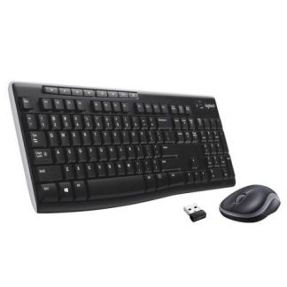 KIT DE TECLADO Y MOUSE LOGITECH MK270 INALAMBRICO USB NEGRO (ESPANOL)
