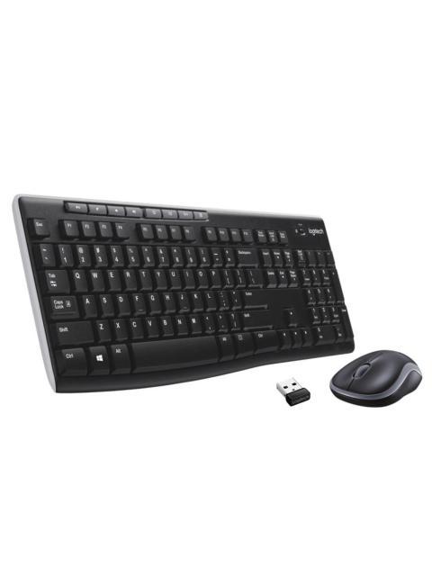 KIT DE TECLADO Y MOUSE LOGITECH MK270 INALAMBRICO USB NEGRO (ESPANOL)