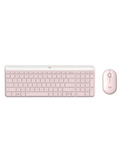 KIT DE TECLADO Y MOUSE LOGITECH MK470 RF INALAMBRICO USB ROSA (ESPANOL)