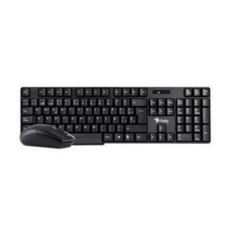 KIT DE TECLADO Y MOUSE STYLOS STPKTM3B INALAMBRICO RF INALAMBRICA-USB NEGRO (ESPANOL)