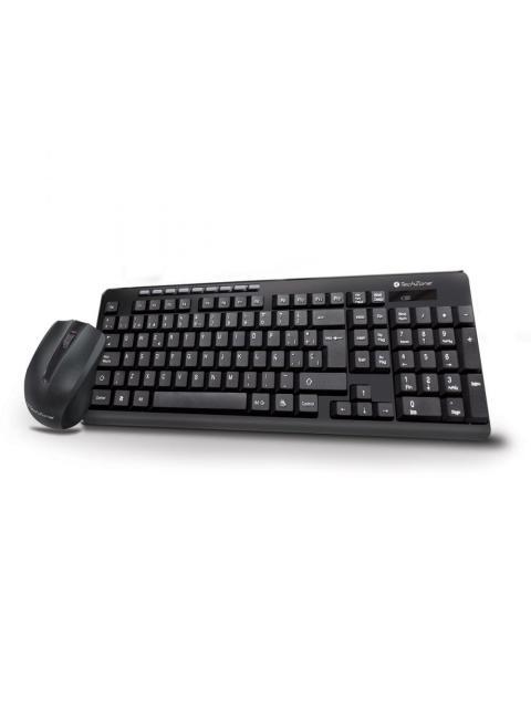 KIT DE TECLADO Y MOUSE TECHZONE TZ16COMB01-INA RF INALAMBRICO NEGRO (ESPANOL)