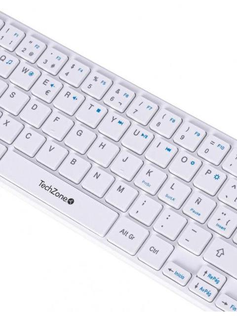 KIT DE TECLADO Y MOUSE TECHZONE TZACCBI04 RF INALAMBRICO USB BLANCO (ESPANOL) - Image 3