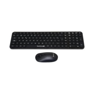 KIT DE TECLADO Y MOUSE TECHZONE TZCOMBINA05 INALAMBRICO USB NEGRO (ESPANOL)