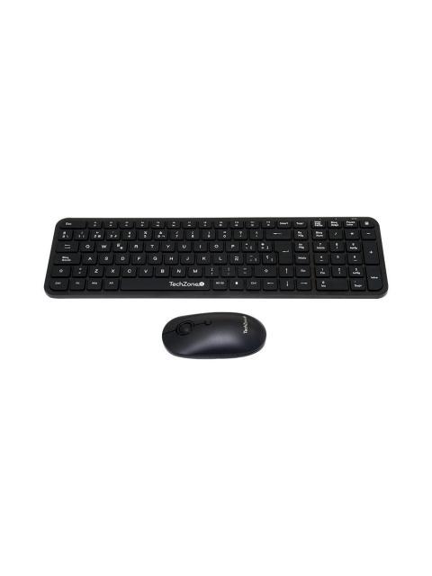 KIT DE TECLADO Y MOUSE TECHZONE TZCOMBINA05 INALAMBRICO USB NEGRO (ESPANOL)