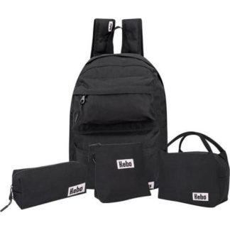 KIT ESCOLAR 4 PIEZAS NEGRO KEBO