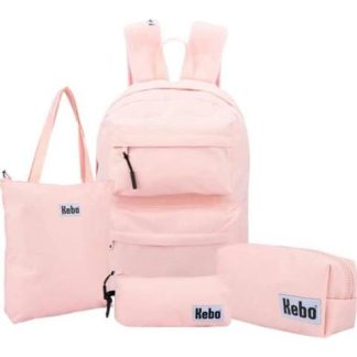 KIT ESCOLAR 4 PZAS ROSA KEBO
