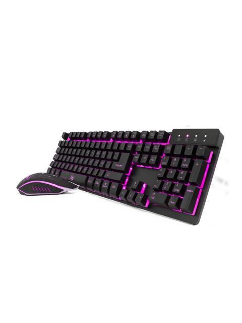 KIT GAMER DE TECLADO Y MOUSE VORAGO KM-500 ALAMBRICO USB NEGRO (ESPANOL)
