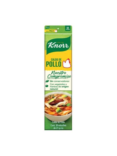 KNORR SUIZA CONSOME DE POLLO PAQUETE CON 50 PIEZAS DE 11 GR